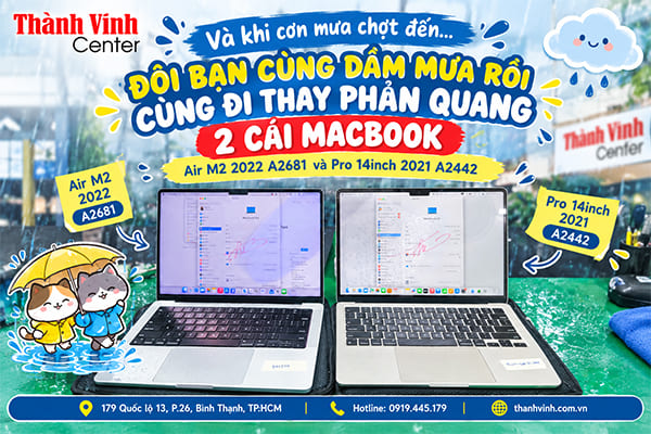 sửa màn hình Macbook vô nước