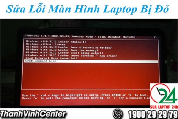 Sửa lỗi màn hình laptop bị đỏ