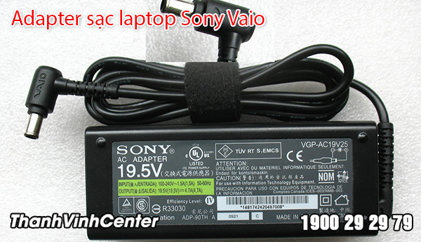 Một số dòng adapter sạc laptop Sony Vaio chính hãng