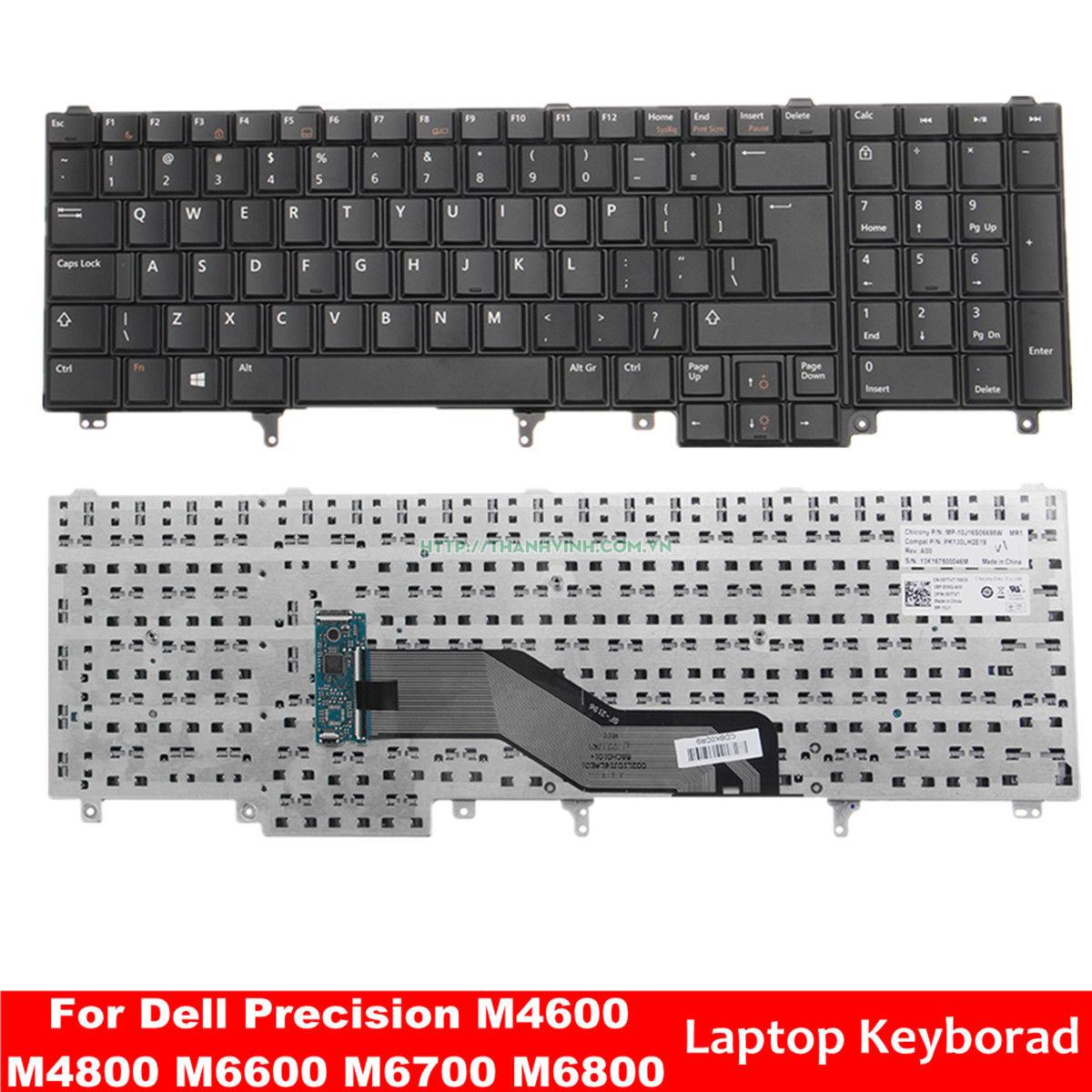 Bàn phím laptop Dell Precision M2800 M4600 M4700 M4800 M6600 M6700 M6800