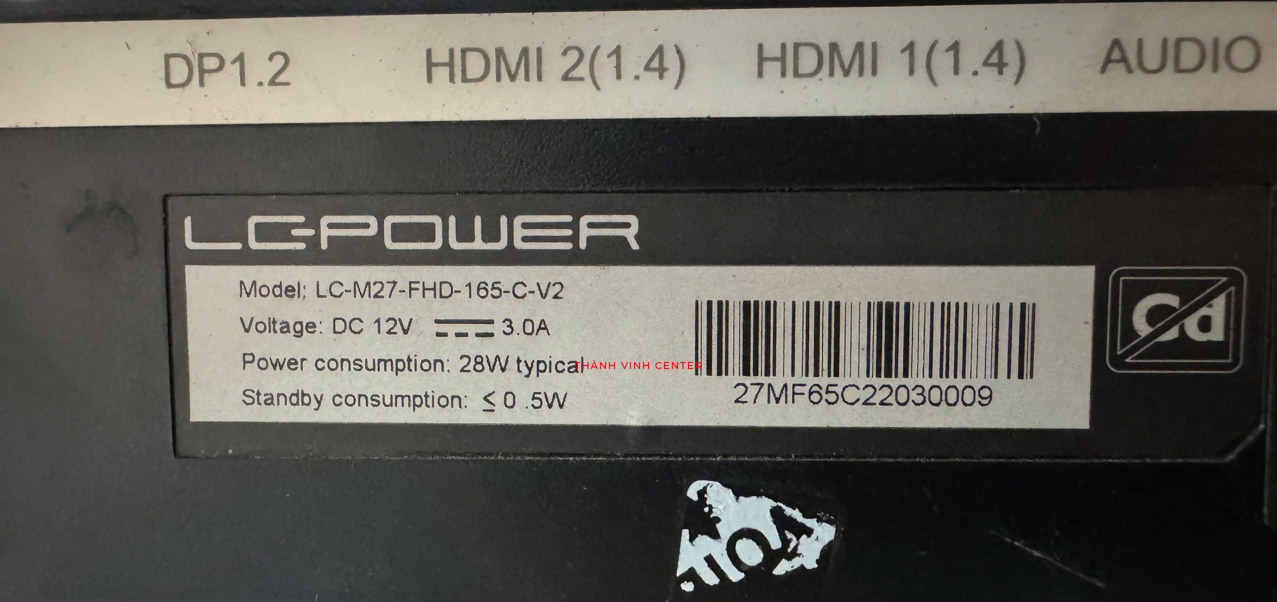 BOARD MÀN HÌNH LC - POWER LC-M27-FHD-165-C-V2 (MÃ BOARD JRY-W9BQHD-HV1)