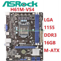 MAINBOARD ASROCK H61M-VS4 DDR3 SOCKET LGA 1155 2 KHE RAM