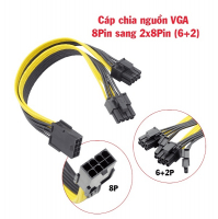 Cáp Chia Nguồn VGA 8 Chân Sang Dual PCIe 8 Pin (6 + 2)